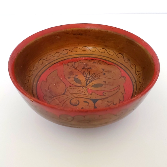 Vintage Russian wood bowl